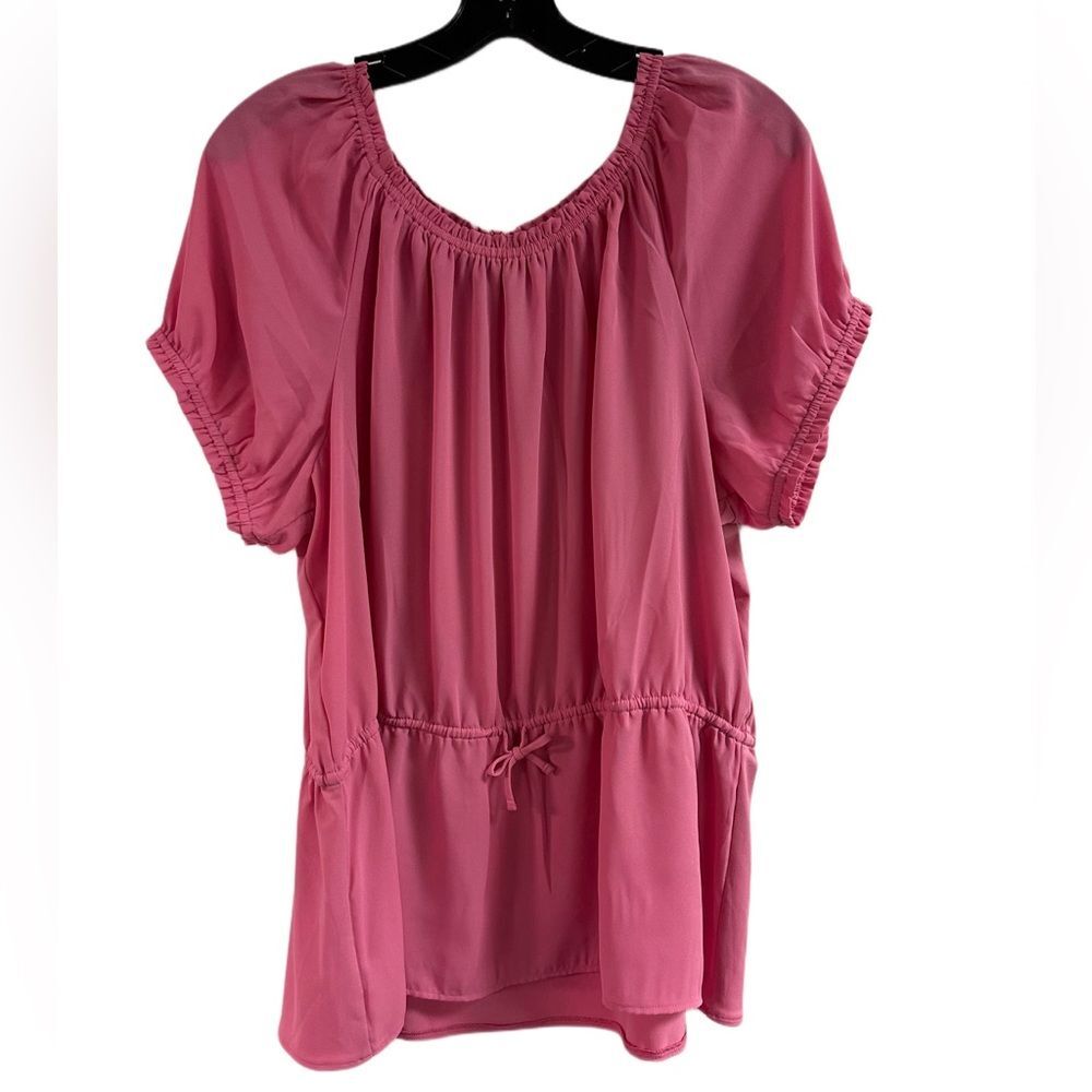 NWOT Ann Taylor Pink Peplum Top Size XL